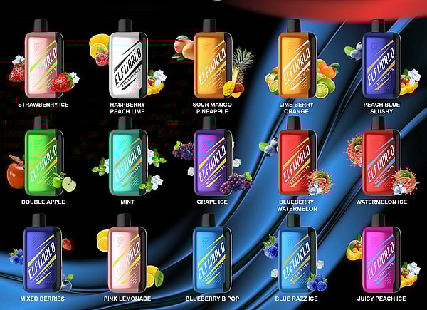ELFWORLD 25000 Puffs Disposable Vape Type-C LED Display 15Flavors 25ml mesh coil E Cigarette IN STOCK - Image 4