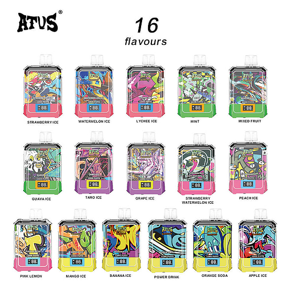 ATVS 12000 Puffs Disposable Vape 3Nicotine 12Flavors Digital screen E Cigarettes in stock - Image 5