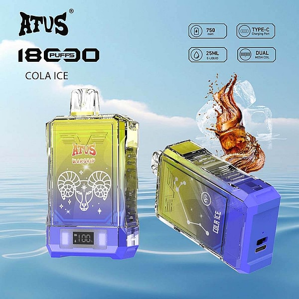 ATVS 18000 Puffs Disposable Vape 3Nicotine 12Flavors Digital screen E Cigarettes in stock - Image 4