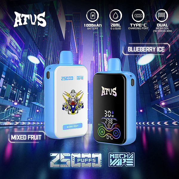 ATVS 25000 Puffs Disposable Vape 3Nicotine 15Flavors Digital screen E Cigarettes free shipping - Image 2