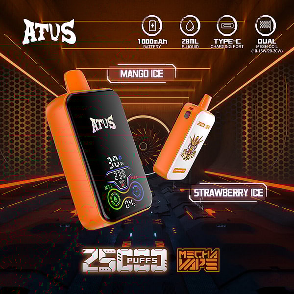 ATVS 25000 Puffs Disposable Vape 3Nicotine 15Flavors Digital screen E Cigarettes free shipping - Image 3