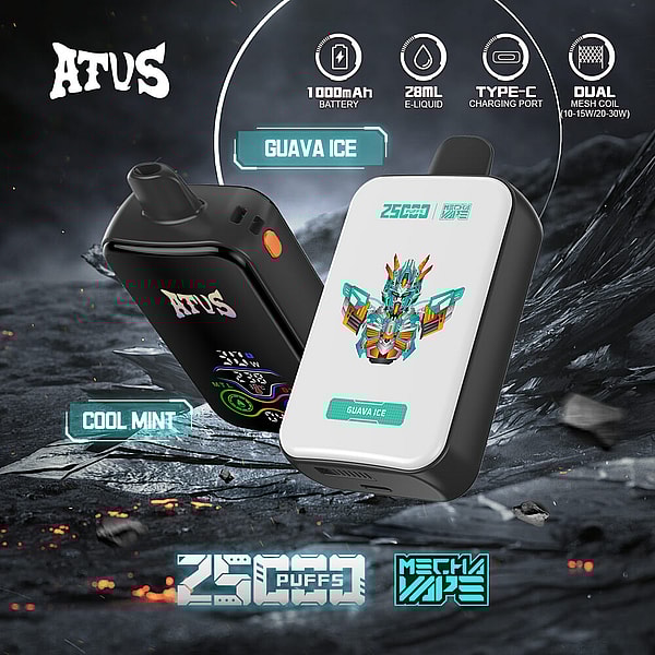 ATVS 25000 Puffs Disposable Vape 3Nicotine 15Flavors Digital screen E Cigarettes free shipping - Image 4