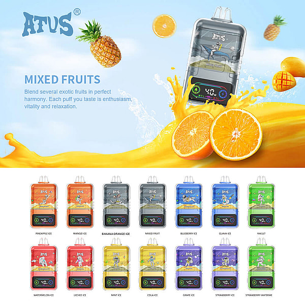 ATVS 30000 Puffs Disposable Vape 3Nicotine 12Flavors Digital screen E Cigarettes in stock - Image 8