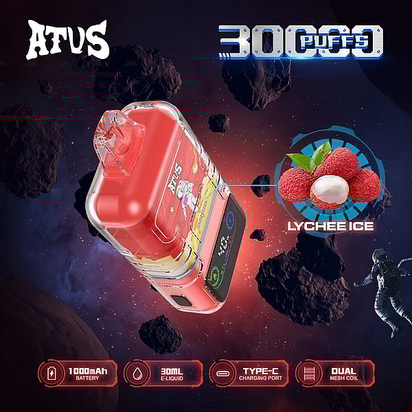 ATVS 30000 Puffs Disposable Vape 3Nicotine 12Flavors Digital screen E Cigarettes in stock - Image 4