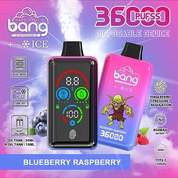 BANG 36000 Puffs Disposable Vape 4Nicotine 12Flavors in stock Digital screen E Cigarettes - Image 3