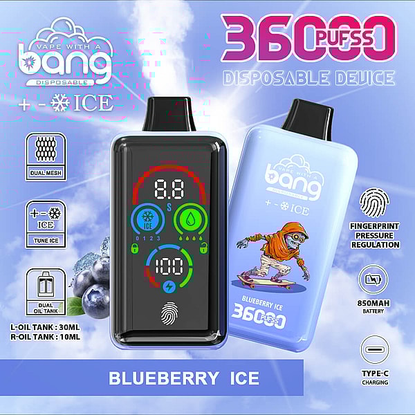 BANG 36000 Puffs Disposable Vape 4Nicotine 12Flavors in stock Digital screen E Cigarettes - Image 2