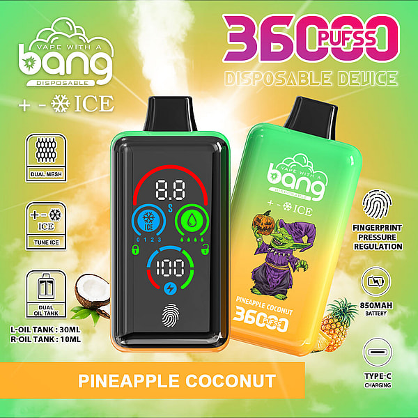BANG 36000 Puffs Disposable Vape 4Nicotine 12Flavors in stock Digital screen E Cigarettes - Image 4