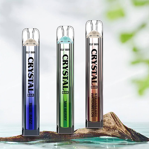 ELF BOX CRYSTAL 600 Puffs Disposable E Cigarette 0% 2% 5%Nicotine Color bar Vape pen 10Flavors - Image 5