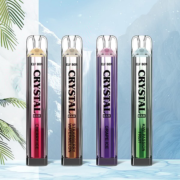 ELF BOX CRYSTAL 600 Puffs Disposable E Cigarette 0% 2% 5%Nicotine Color bar Vape pen 10Flavors - Image 4