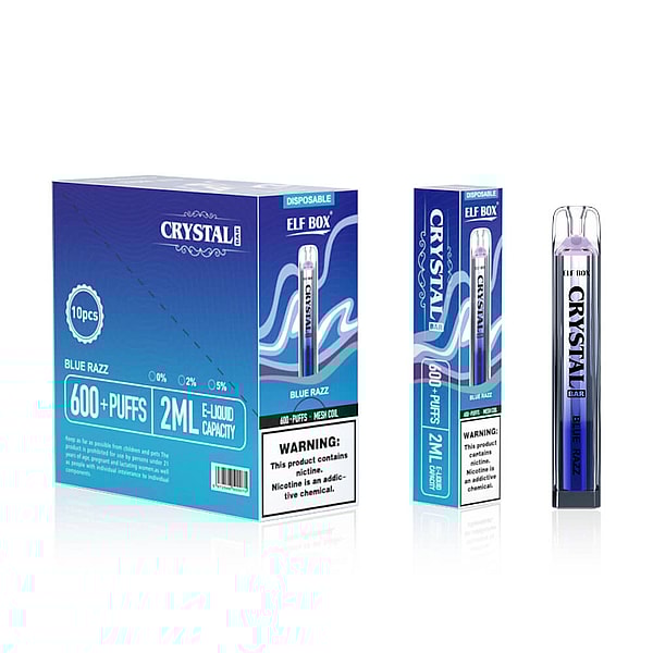 ELF BOX CRYSTAL 600 Puffs Disposable E Cigarette 0% 2% 5%Nicotine Color bar Vape pen 10Flavors - Image 7