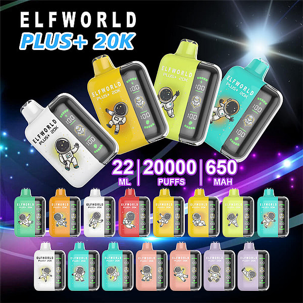 ELFWORLD G20000 Puffs Disposable Vape Type-C Battery Rechargable 15Flavors 22ml liquid mesh coil E Cigarette - Image 2