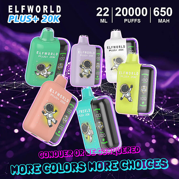 ELFWORLD G20000 Puffs Disposable Vape Type-C Battery Rechargable 15Flavors 22ml liquid mesh coil E Cigarette - Image 3