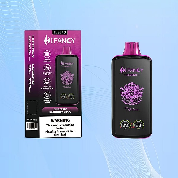 HIFANCY 20000 Puffs Disposable Vape 4Nicotine 10Flavors Digital screen E Cigarettes - Image 5