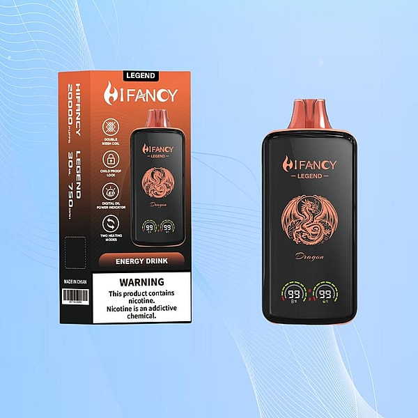 HIFANCY 20000 Puffs Disposable Vape 4Nicotine 10Flavors Digital screen E Cigarettes - Image 6