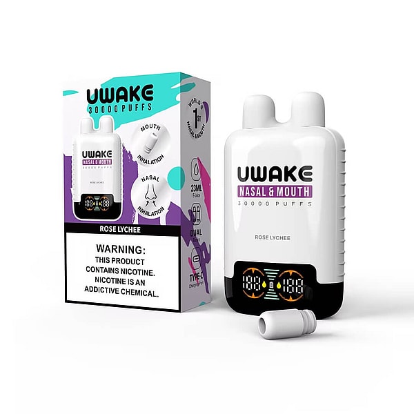 Mr goodie UWAKE 30000 puffs Disposable E Cigarette 2%Nicotine Nasal Mouth Inhalation LED display Vape 12Flavors - Image 3