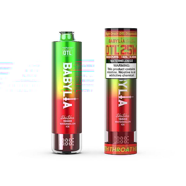 VAPMOD DTL BABYLIA Shisha Hookah15000 puffs Disposable E Cigarette LED display12Flavors Vape - Image 4