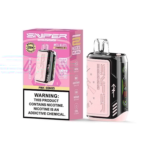VAPMOD SNIPER 25000 puffs Disposable Vape LED display E Cigarette  20Flavors free shipping - Image 6