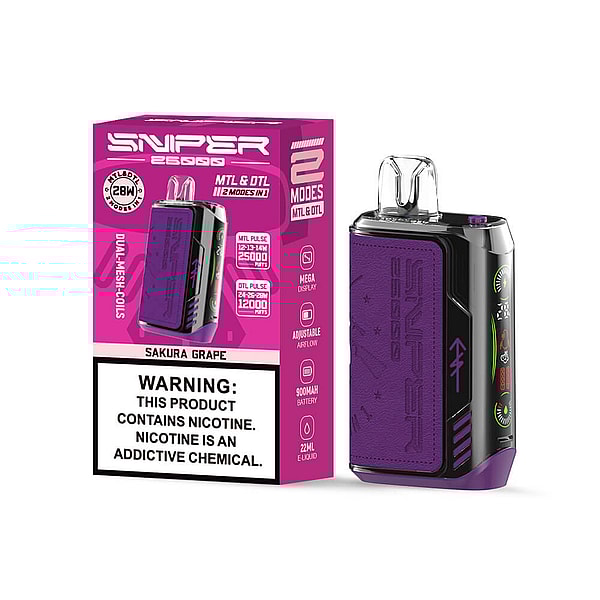 VAPMOD SNIPER 25000 puffs Disposable Vape LED display E Cigarette  20Flavors free shipping - Image 5