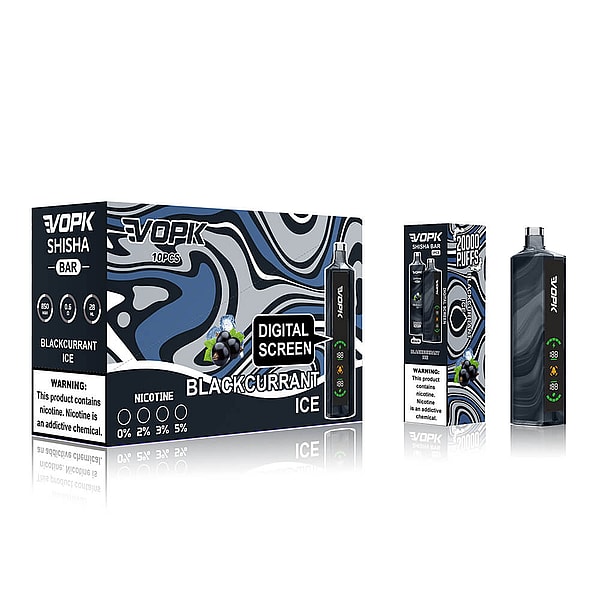 VOPK SHISHA BAR 20000 Puffs Vape 3Nicotine 10Flavors Digital screen E Cigarettes in stock - Image 9