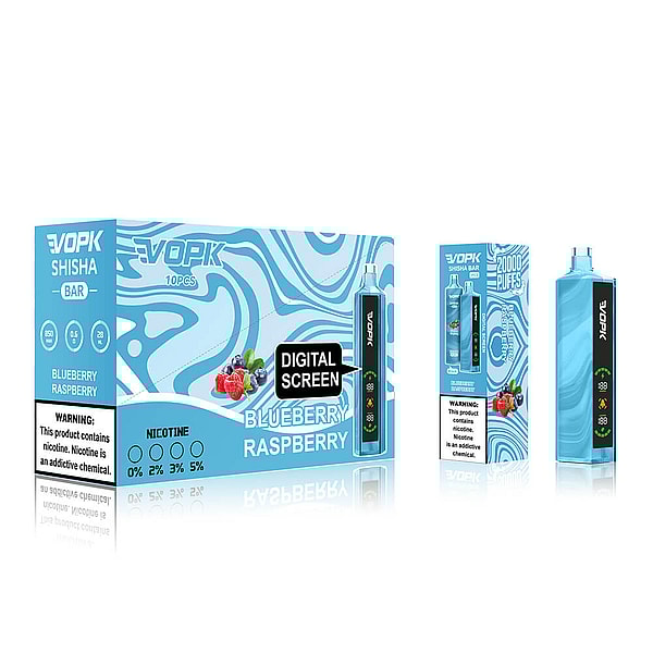 VOPK SHISHA BAR 20000 Puffs Vape 3Nicotine 10Flavors Digital screen E Cigarettes in stock - Image 8