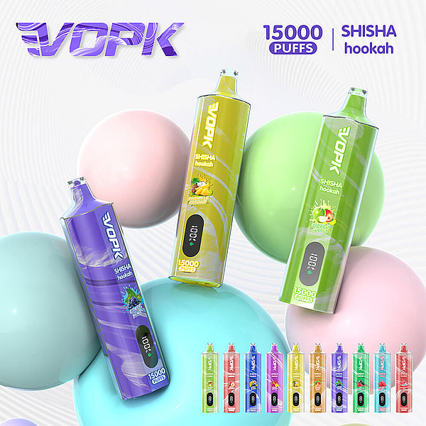 VOPK SHISHA Hookah 15000 Puffs Disposable Vape 0%2%5% 10Flavors Digital screen E Cigarettes - Image 3