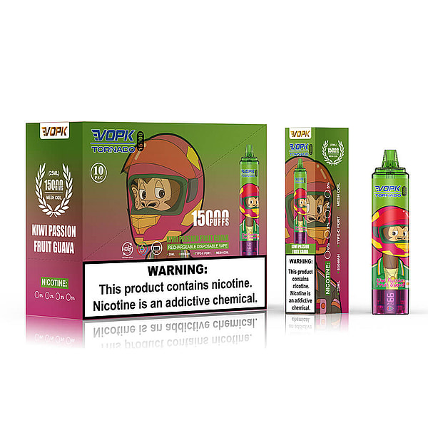 VOPK TORNADO 15000 Puffs Disposable Vape 3Nicotine 10Flavors Digital screen E Cigarettes in stock - Image 7