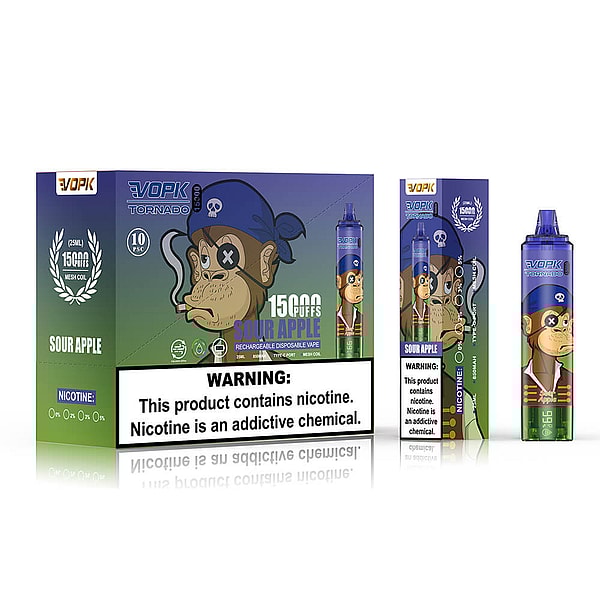VOPK TORNADO 15000 Puffs Disposable Vape 3Nicotine 10Flavors Digital screen E Cigarettes in stock - Image 9