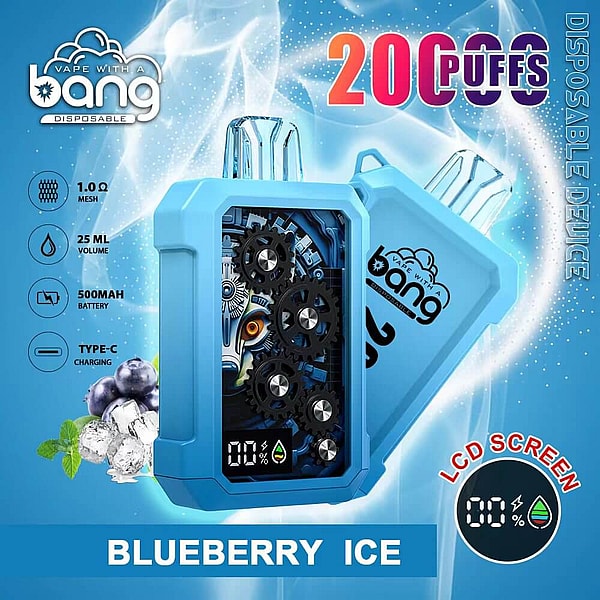 BANG 20000 Puffs Disposable E Cigarettes 4Nicotine 12Flavors Digital screen Vape in stock - Image 4