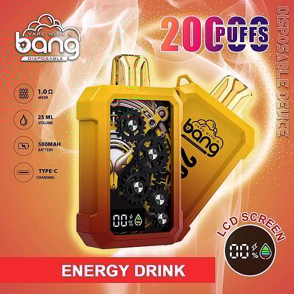 BANG 20000 Puffs Disposable E Cigarettes 4Nicotine 12Flavors Digital screen Vape in stock - Image 6