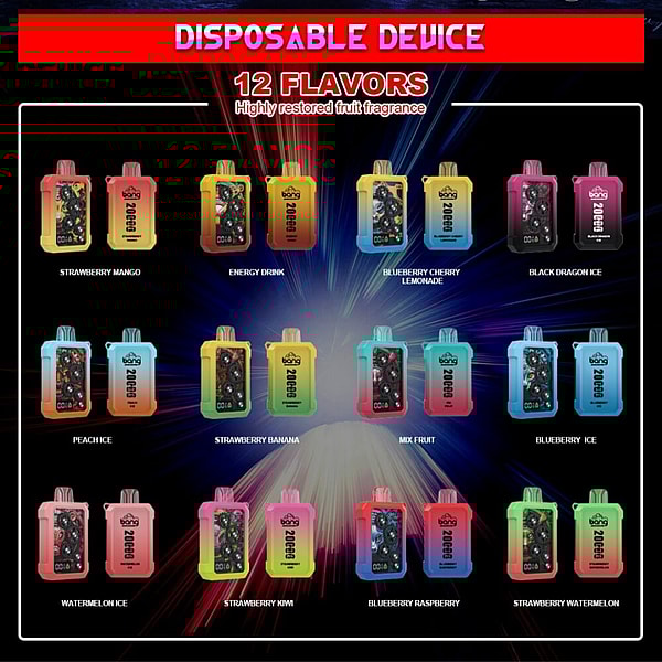 BANG 20000 Puffs Disposable E Cigarettes 4Nicotine 12Flavors Digital screen Vape in stock - Image 8