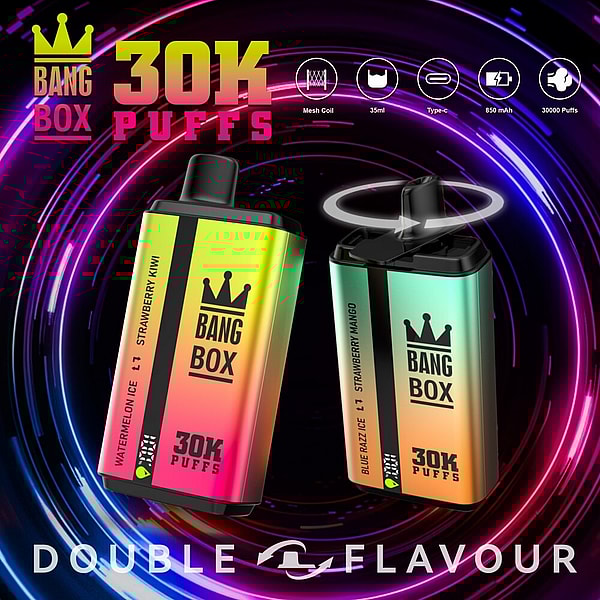 BANG BOX 30000 Double flavor Puffs Disposable Vape 3Nicotine 12Flavors Digital screen E Cigarettes - Image 2