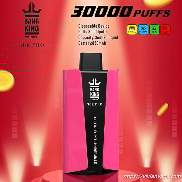 BANGKING 30000 PRO puffs vape 0%2%5%Nicotine 12Flavors Type-C rechargeable E Cigarettes - Image 6