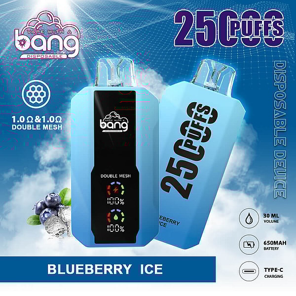 BANG 25000 Puffs Disposable Vape POD 0%2%5%Nicotine 12Flavors Digital screen E Cigarettes free shipping - Image 3