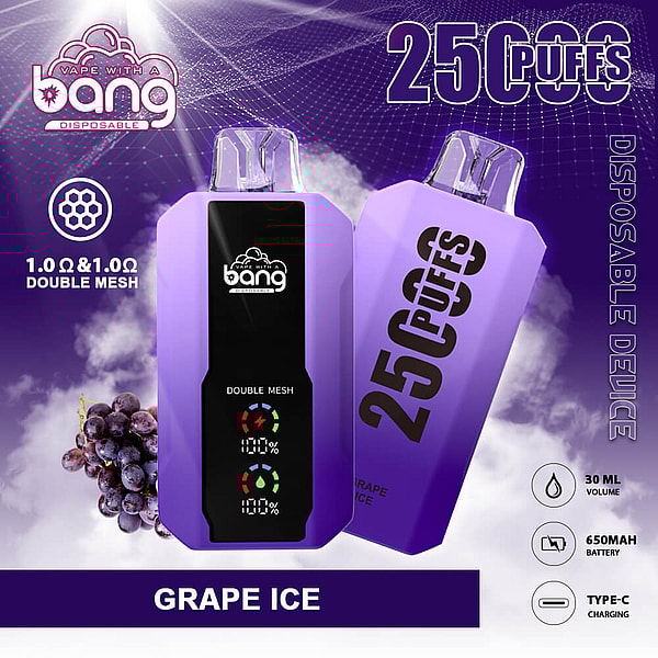 BANG 25000 Puffs Disposable Vape POD 0%2%5%Nicotine 12Flavors Digital screen E Cigarettes free shipping - Image 6