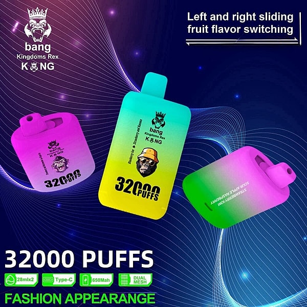 BANG KING 32000 Puffs Vape Type-C Double Flavors Dual pods liquid Disposable E Cigarette in stock - Image 2