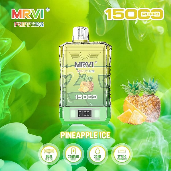 MRVI PUFFING 15000 Puffs Disposable Vape 4Nicotine 10Flavors Digital screen E Cigarettes - Image 8