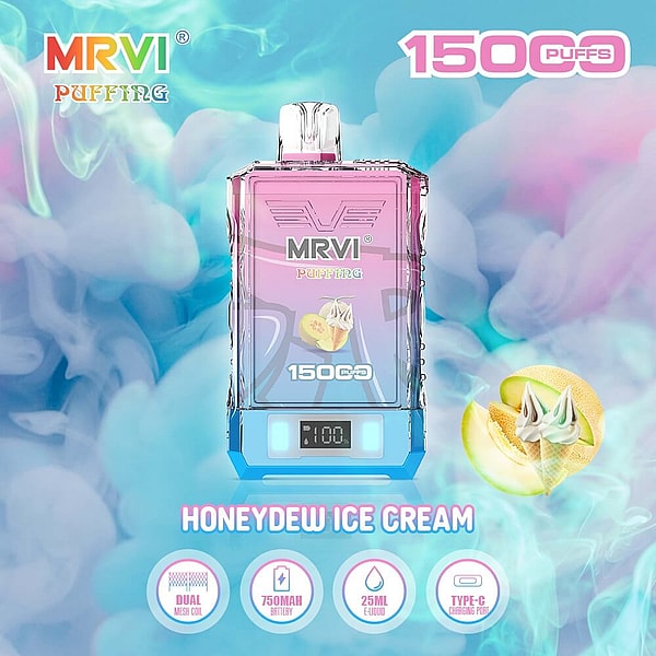 MRVI PUFFING 15000 Puffs Disposable Vape 4Nicotine 10Flavors Digital screen E Cigarettes - Image 6