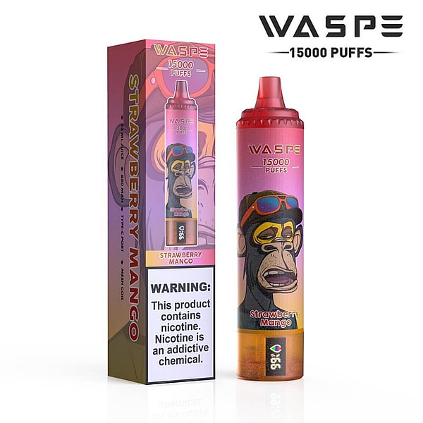 WASPE TORNADO 15000 Puffs Disposable Vape LED display Type-C 12Flavors 22ml liquid E Cigarette - Image 4
