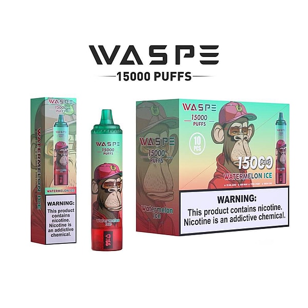 WASPE TORNADO 15000 Puffs Disposable Vape LED display Type-C 12Flavors 22ml liquid E Cigarette - Image 5