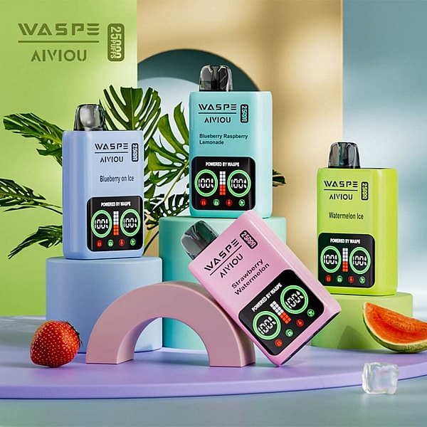 WASPE Aiviou 25000 Puffs Disposable Vape LED display Child lock Type-C 10Flavors 25ml liquid E Cigarette - Image 4