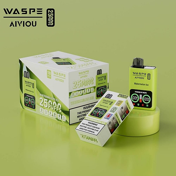 WASPE Aiviou 25000 Puffs Disposable Vape LED display Child lock Type-C 10Flavors 25ml liquid E Cigarette - Image 7