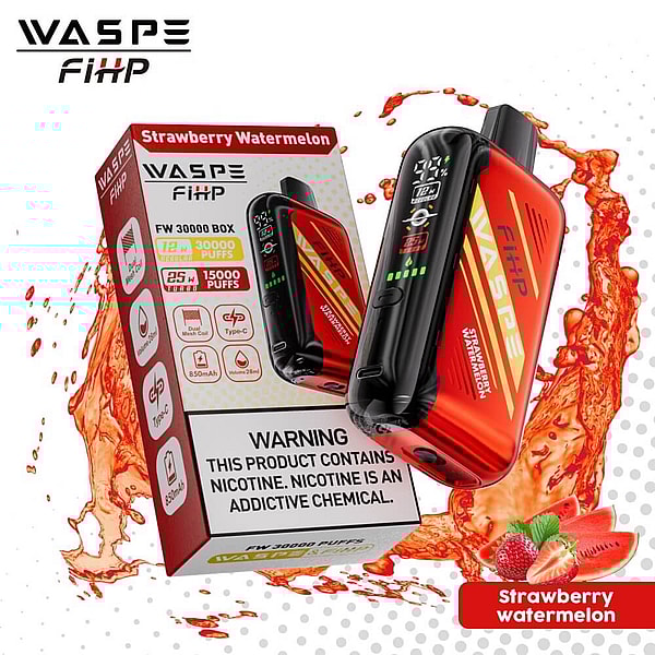 WASPE 30000 puffs Disposable E Cigarette 0%5%Nicotine  LED display Adjustable airflow 16Flavors Vape - Image 3