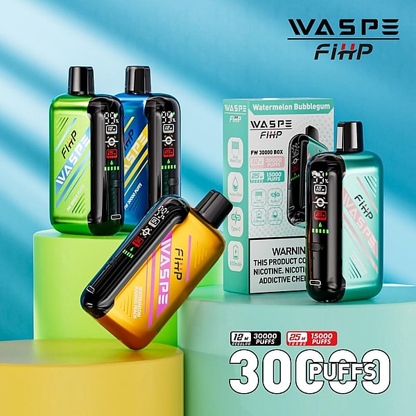 WASPE 30000 puffs Disposable E Cigarette 0%5%Nicotine  LED display Adjustable airflow 16Flavors Vape - Image 4