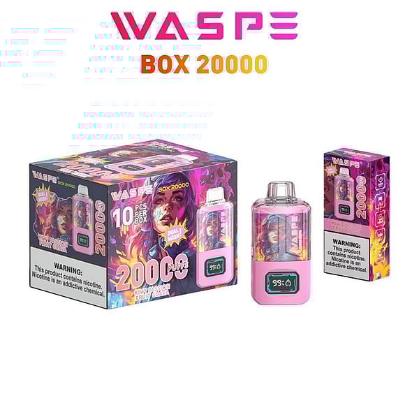 WASPE 20000 Puffs Disposable E Cigarette 0%2%5% LED Display Vape 12Flavors Type-C Rechargeable - Image 6