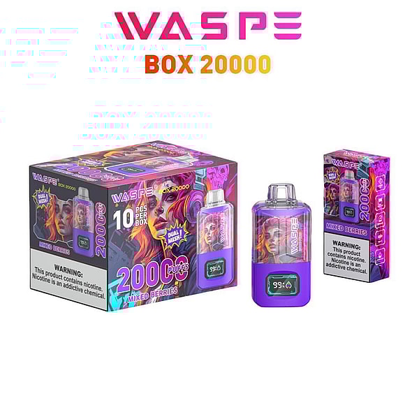 WASPE 20000 Puffs Disposable E Cigarette 0%2%5% LED Display Vape 12Flavors Type-C Rechargeable - Image 7