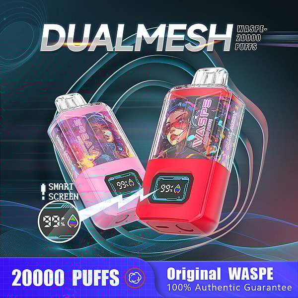 WASPE 20000 Puffs Disposable E Cigarette 0%2%5% LED Display Vape 12Flavors Type-C Rechargeable - Image 3