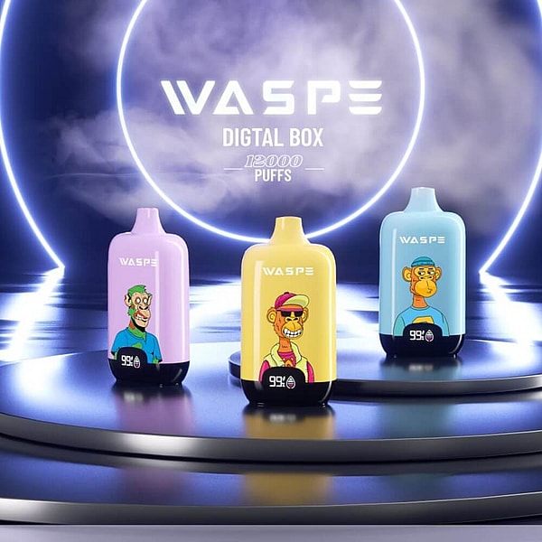 WASPE Digital Box 12000 Puffs Disposable Vape LED display Type-C 10Flavors 20ml liquid E Cigarette - Image 2