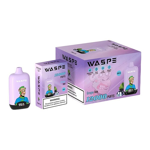 WASPE Digital Box 12000 Puffs Disposable Vape LED display Type-C 10Flavors 20ml liquid E Cigarette - Image 5