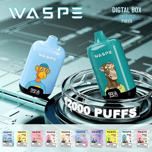 WASPE Digital Box 12000 Puffs Disposable Vape LED display Type-C 10Flavors 20ml liquid E Cigarette - Image 4