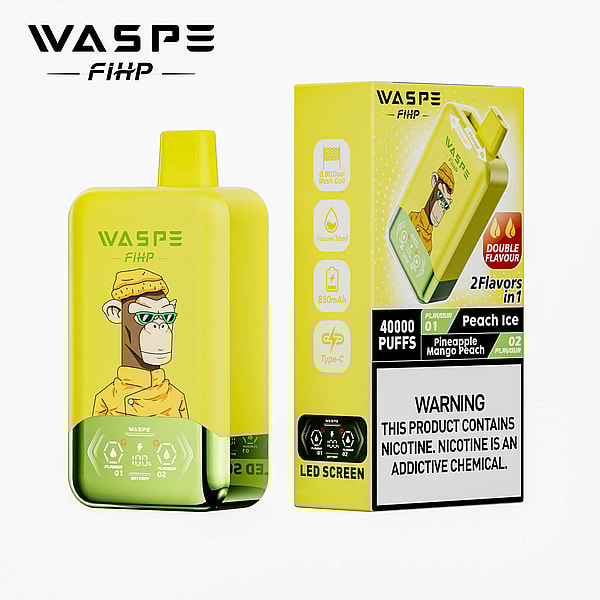 WASPE Double Flavor 40000 Puffs Disposable Vape LED display Type-C 16Flavors 36ml liquid E Cigarette - Image 4